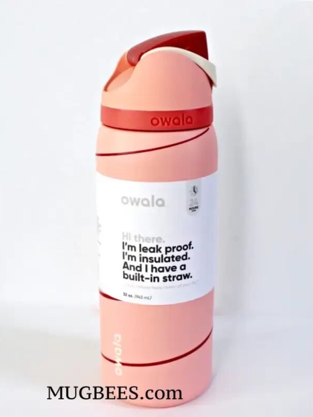 Owala FreeSip Candy Cane Lane Stainless Steel Water Bottle 32 oz NEW